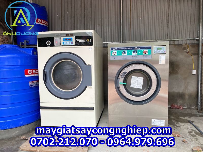 Lắp đặt máy giặt công nghiệp cũ tại Lục Nam